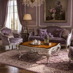 Ivoire Lumière Burl-Wood Coffee Table | Luxury Baroque Ivory Scalloped Table with Pierced Apron - EKAR,EKAR FURNITURE CO.,LTD,Ivoire Lumière Burl-Wood Coffee Table | Luxury Baroque Ivory Scalloped Table with Pierced Apron - EKAR,foshan furniture factory,custom Furniture factory,china furniture factory