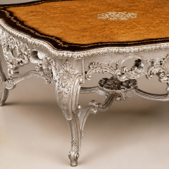 Ivoire Lumière Burl-Wood Coffee Table | Luxury Baroque Ivory Scalloped Table with Pierced Apron - EKAR,EKAR FURNITURE CO.,LTD,Ivoire Lumière Burl-Wood Coffee Table | Luxury Baroque Ivory Scalloped Table with Pierced Apron - EKAR,foshan furniture factory,custom Furniture factory,china furniture factory