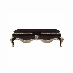 Noir Argent Draped Swag Coffee Table | Luxury Neoclassical Black &amp; Silver Table with Ring Pull - EKAR,EKAR FURNITURE CO.,LTD,Noir Argent Draped Swag Coffee Table | Luxury Neoclassical Black &amp; Silver Table with Ring Pull - EKAR,foshan furniture factory,custom Furniture factory,china furniture factory