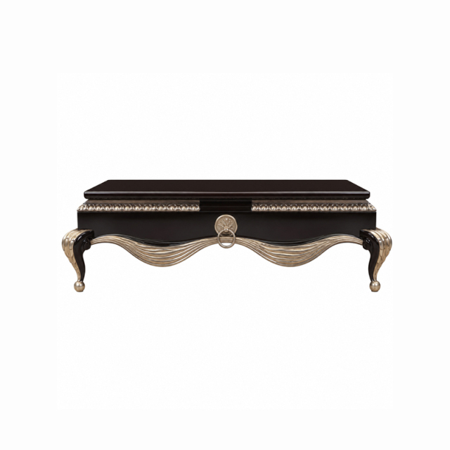 Noir Argent Draped Swag Coffee Table | Luxury Neoclassical Black &amp; Silver Table with Ring Pull - EKAR,EKAR FURNITURE CO.,LTD,Noir Argent Draped Swag Coffee Table | Luxury Neoclassical Black &amp; Silver Table with Ring Pull - EKAR,foshan furniture factory,custom Furniture factory,china furniture factory
