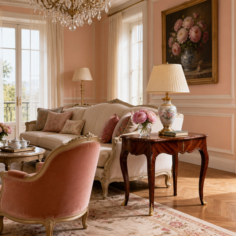 Midi Chevron Parquetry End Table | Luxury French Provincial Accent Table with Golden Sabots - EKAR,EKAR FURNITURE CO.,LTD,Midi Chevron Parquetry End Table | Luxury French Provincial Accent Table with Golden Sabots - EKAR,foshan furniture factory,custom Furniture factory,china furniture factory