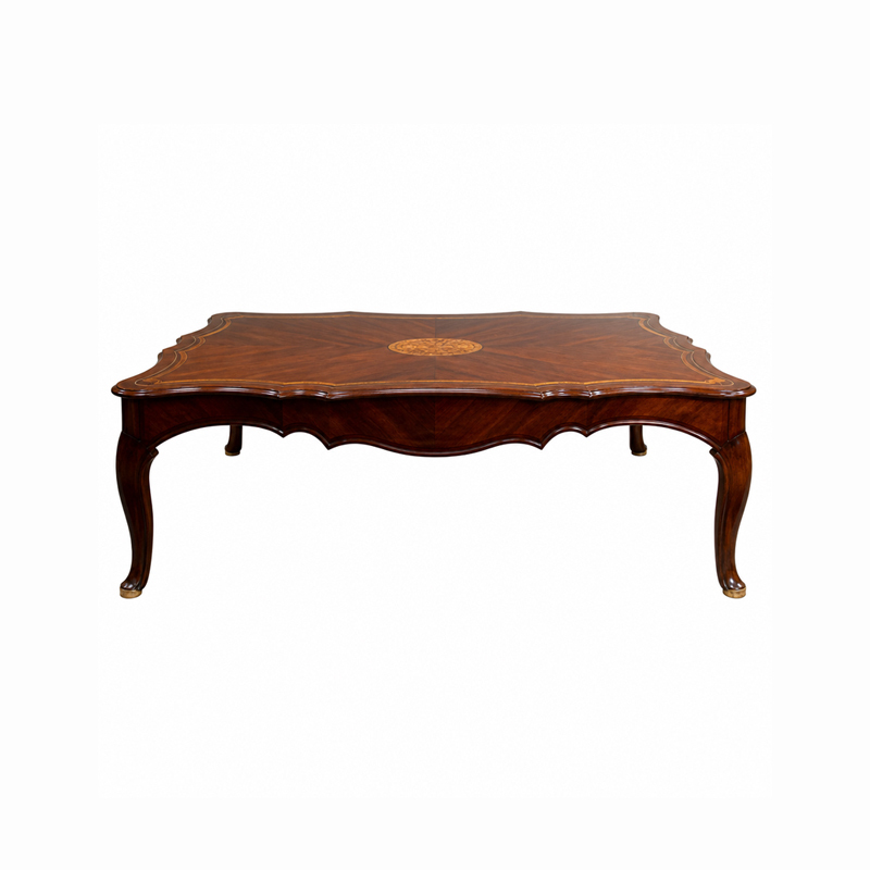 Etoile Meridien Starburst Coffee Table | Luxury French Provincial Scalloped Table with Oval Medallion,MY SHOP,Etoile Meridien Starburst Coffee Table | Luxury French Provincial Scalloped Table with Oval Medallion,foshan furniture factory,custom Furniture factory,china furniture factory