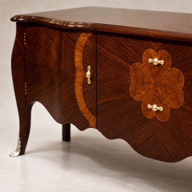 Quatrefoil Lumière Bombé Media Console | Luxury French Provincial Sunburst TV Cabinet - EKAR FURNITURE,EKAR FURNITURE CO.,LTD,Quatrefoil Lumière Bombé Media Console | Luxury French Provincial Sunburst TV Cabinet - EKAR FURNITURE,foshan furniture factory,custom Furniture factory,china furniture factory