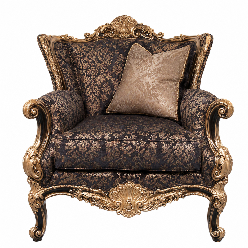 Tresor Burgundy Damask Camel-Back Sofa | Luxury Rococo Gold-Carved Three-Seater Sofa - EKAR FURNITURE,EKAR FURNITURE CO.,LTD,Tresor Burgundy Damask Camel-Back Sofa | Luxury Rococo Gold-Carved Three-Seater Sofa - EKAR FURNITURE,foshan furniture factory,custom Furniture factory,china furniture factory