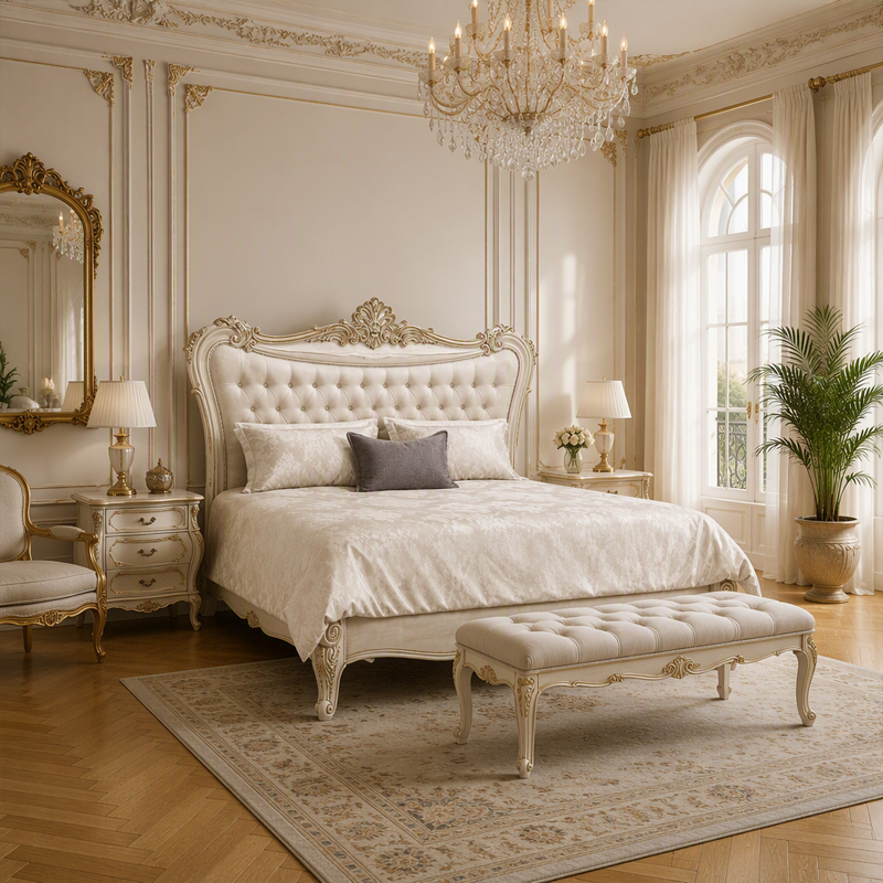 Celestine French Classical King Bed | EKAR Furniture,EKAR FURNITURE CO.,LTD,Celestine French Classical King Bed | EKAR Furniture,foshan furniture factory,custom Furniture factory,china furniture factory