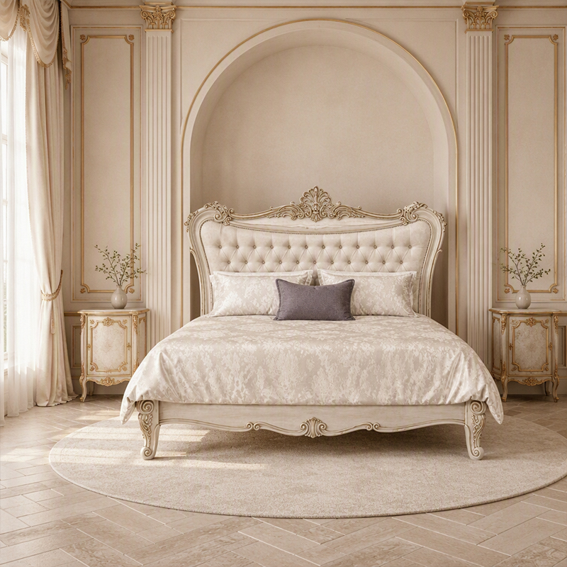 Celestine French Classical King Bed | EKAR Furniture,EKAR FURNITURE CO.,LTD,Celestine French Classical King Bed | EKAR Furniture,foshan furniture factory,custom Furniture factory,china furniture factory
