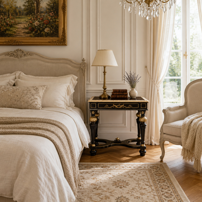 Nocturne Filigree Burl-Top Nightstand | Luxury Black & Gold Classical Bedside Table with X-Stretcher,EKAR FURNITURE CO.,LTD,Nocturne Filigree Burl-Top Nightstand | Luxury Black & Gold Classical Bedside Table with X-Stretcher,foshan furniture factory,custom Furniture factory,china furniture factory