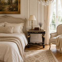 Nocturne Filigree Burl-Top Nightstand | Luxury Black & Gold Classical Bedside Table with X-Stretcher,EKAR FURNITURE CO.,LTD,Nocturne Filigree Burl-Top Nightstand | Luxury Black & Gold Classical Bedside Table with X-Stretcher,foshan furniture factory,custom Furniture factory,china furniture factory