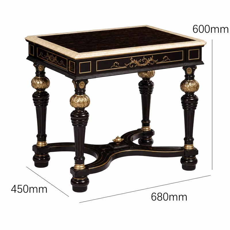 Nocturne Filigree Burl-Top Nightstand | Luxury Black & Gold Classical Bedside Table with X-Stretcher,EKAR FURNITURE CO.,LTD,Nocturne Filigree Burl-Top Nightstand | Luxury Black & Gold Classical Bedside Table with X-Stretcher,foshan furniture factory,custom Furniture factory,china furniture factory