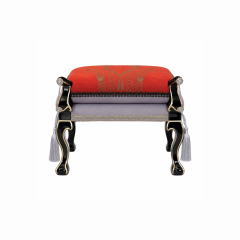 Rouge Tassel Vanity Bench | Luxury French Classical Grooming Stool with Red Brocade Cushion - EKAR,EKAR FURNITURE CO.,LTD,Rouge Tassel Vanity Bench | Luxury French Classical Grooming Stool with Red Brocade Cushion - EKAR,foshan furniture factory,custom Furniture factory,china furniture factory