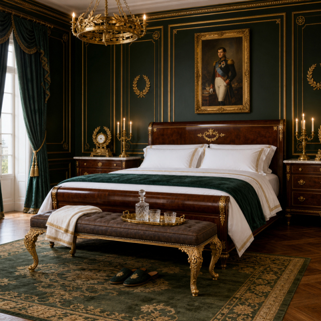 Valmont Gilt Tufted Leather Bed Bench | French Classical Bed-End Bench with Carved Acanthus Legs - EKAR,MY SHOP,Valmont Gilt Tufted Leather Bed Bench | French Classical Bed-End Bench with Carved Acanthus Legs - EKAR,foshan furniture factory,custom Furniture factory,china furniture factory