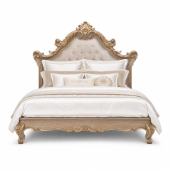 Sforza Classical Carved Gilt Baroque Bed | Italian-Style Marquetry Headboard King Bed for Luxury Bedroom,EKAR FURNITURE CO.,LTD,Sforza Classical Carved Gilt Baroque Bed | Italian-Style Marquetry Headboard King Bed for Luxury Bedroom,foshan furniture factory,custom Furniture factory,china furniture factory