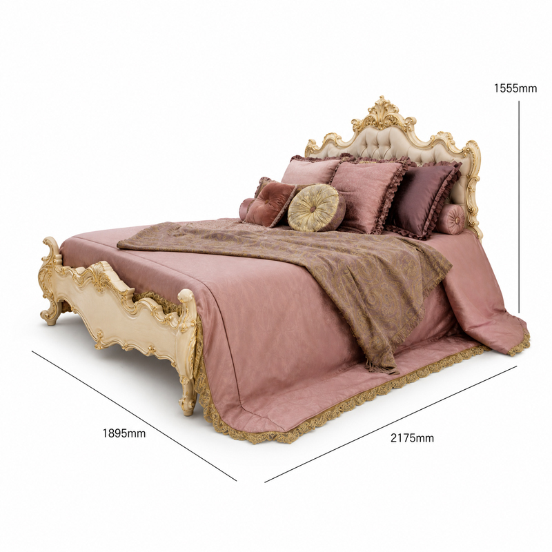 Beaumont Carved Gilt Crest Bed | Classical French Upholstered Headboard Bed Frame for Luxury Bedrooms,EKAR FURNITURE CO.,LTD,Beaumont Carved Gilt Crest Bed | Classical French Upholstered Headboard Bed Frame for Luxury Bedrooms,foshan furniture factory,custom Furniture factory,china furniture factory