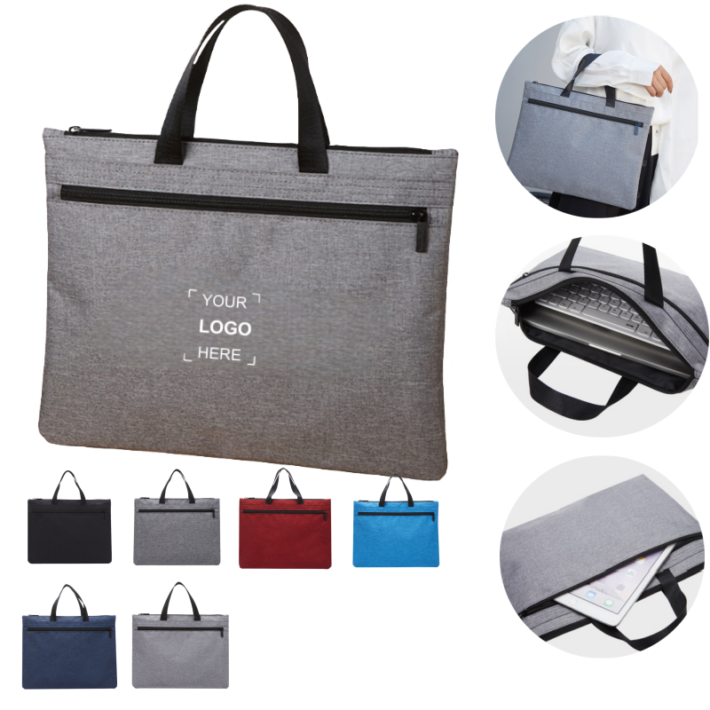 A4 Waterproof Canvas Zippered Document Briefcase W/Handle
