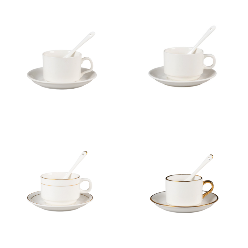 5 Oz. Coffee Cup Set with Saucer & Spoon
