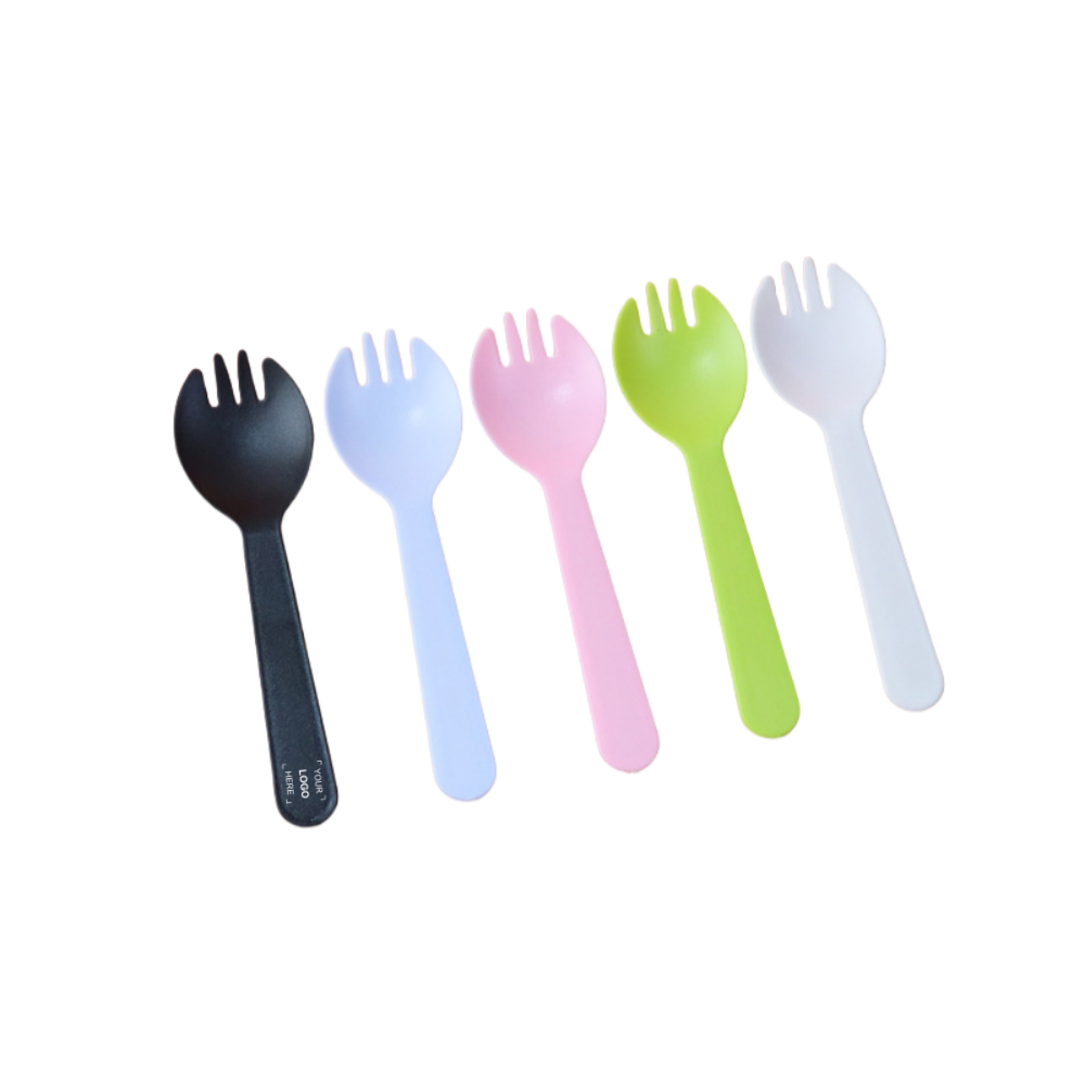 2-in-1 Plastic Fork Spoon