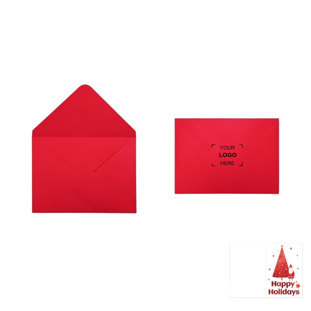 Full Color Christmas Card w/Red Envelope