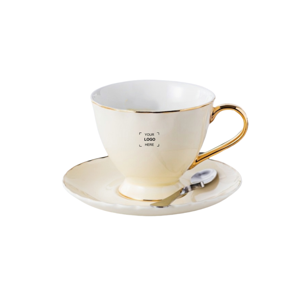 2.7 Oz. Coffee Cup with Saucer and Spoon
