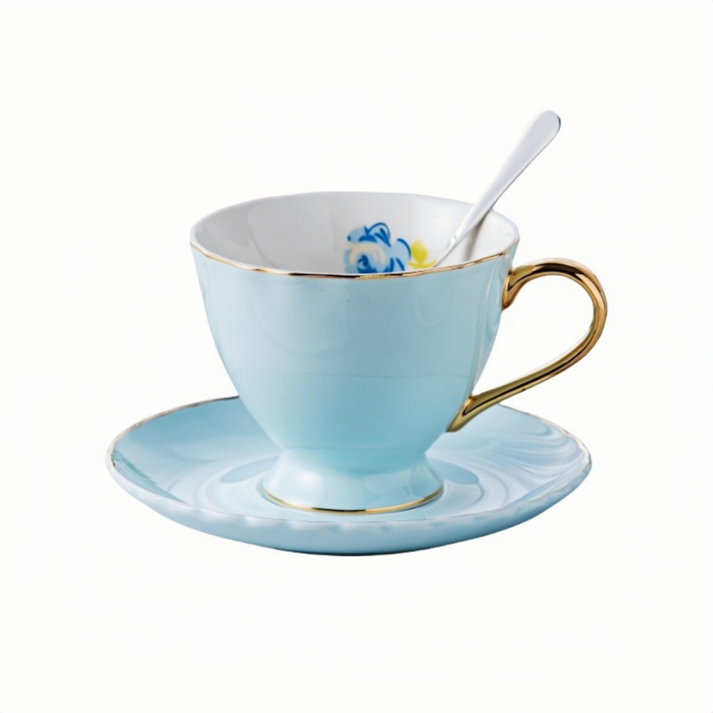 2.7 Oz. Coffee Cup with Saucer and Spoon