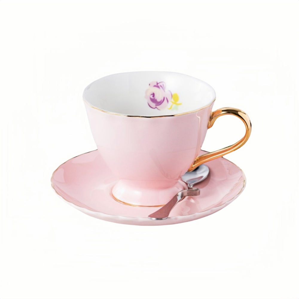 2.7 Oz. Coffee Cup with Saucer and Spoon