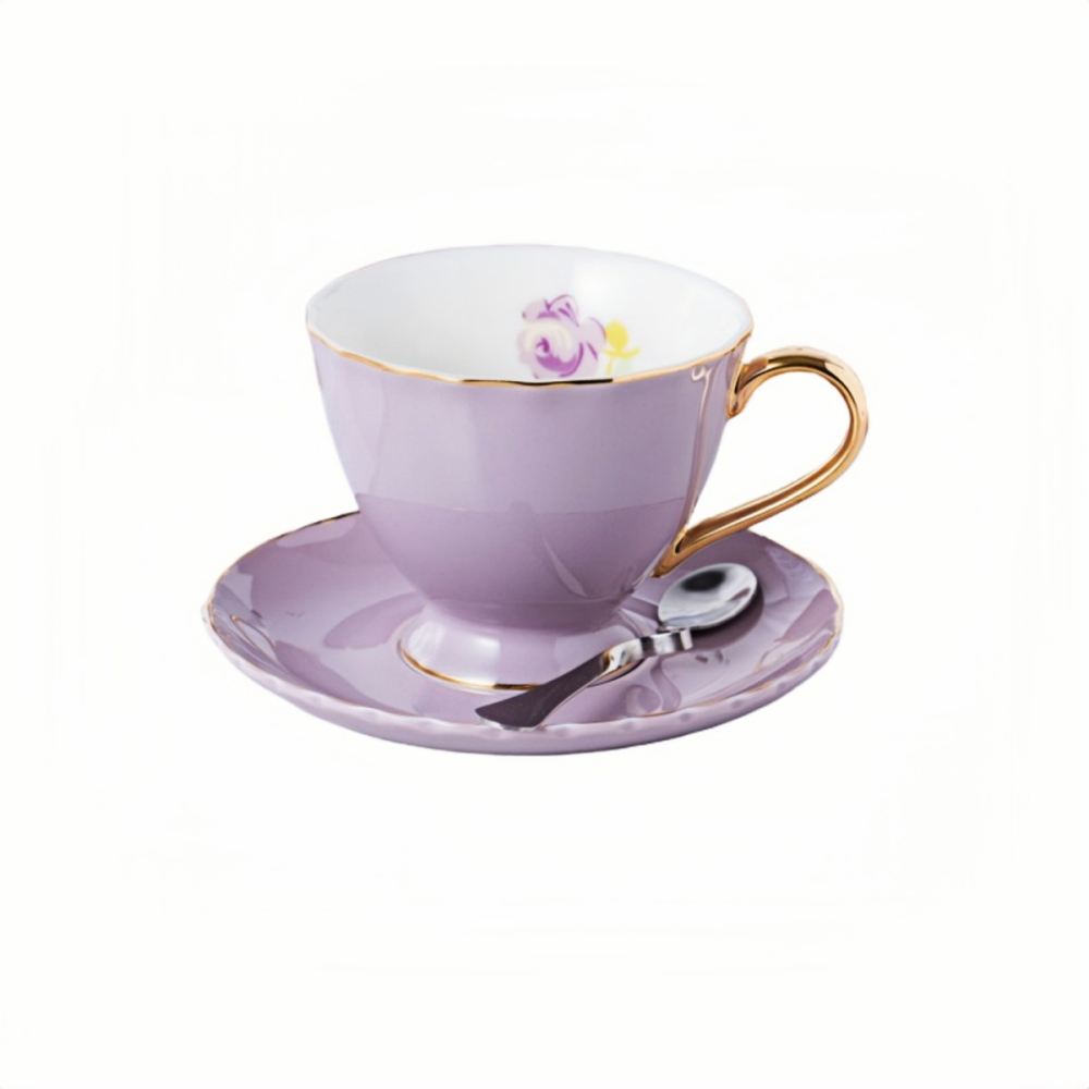 2.7 Oz. Coffee Cup with Saucer and Spoon