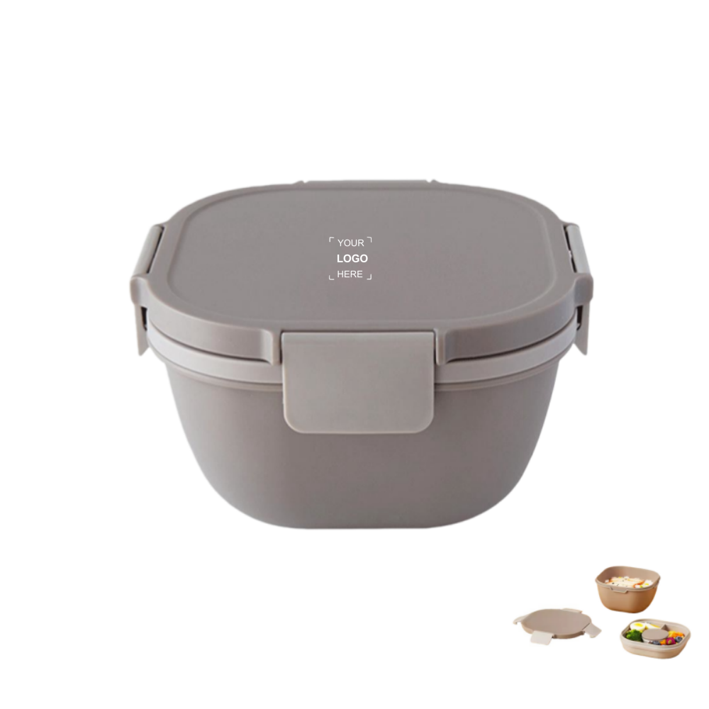 Portable Silicone Lunch Box with Fork