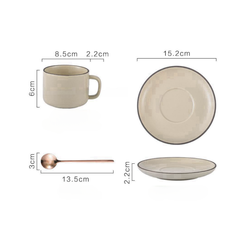 Coffee Cup with Saucer & Spoon