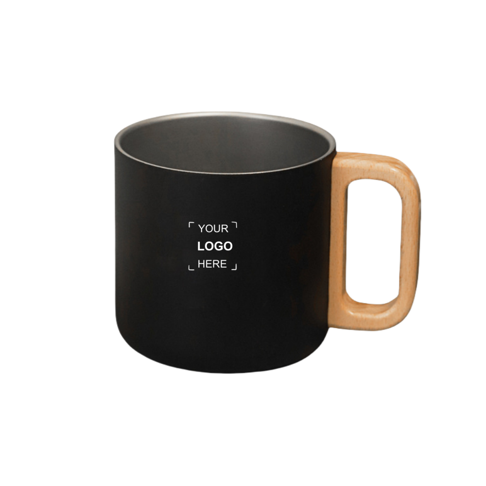 Coffee Mug with Wooden Handle