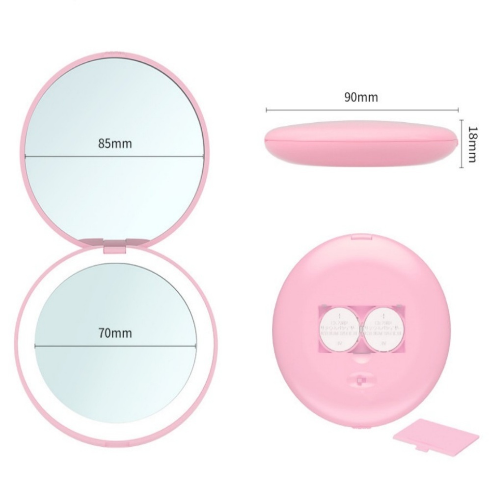 Led Round Compact Mirror