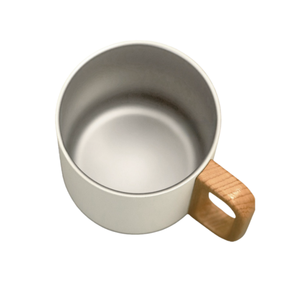 Coffee Mug with Wooden Handle