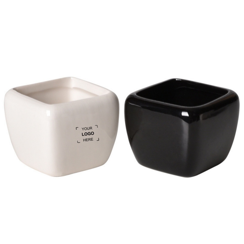 Mini Square Ceramic Flower Planter Pot