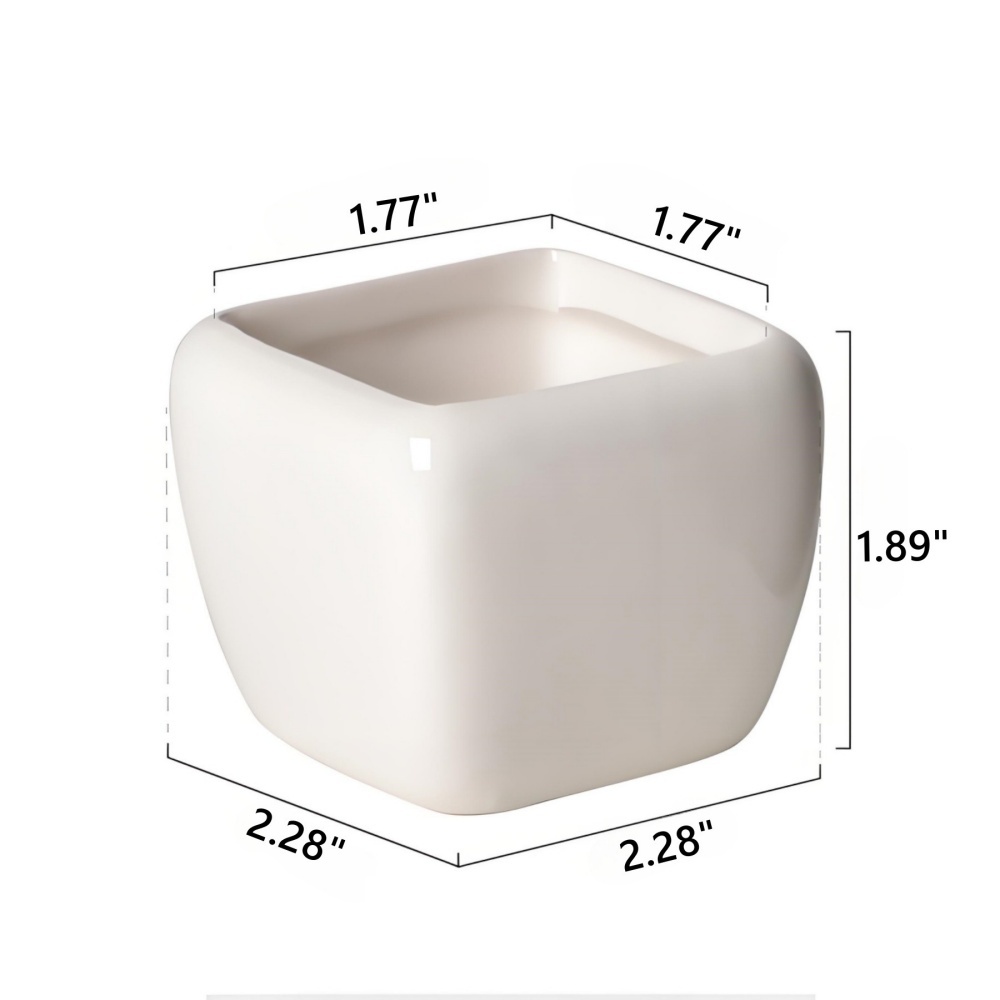 Mini Square Ceramic Flower Planter Pot