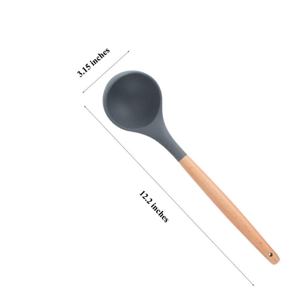 Soup Spoon with Wooden Handle