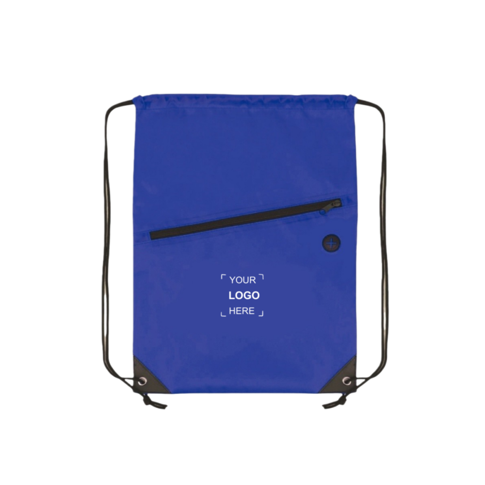 Zippered Drawstring Backpack