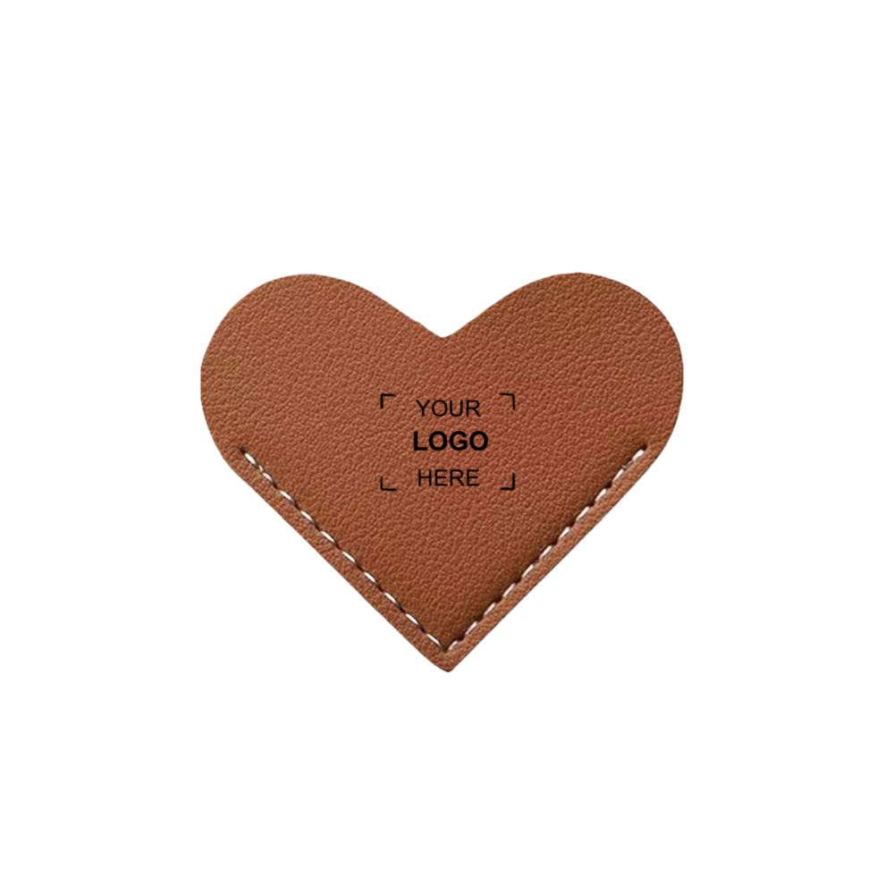 Heart-Shaped Leather Bookmark