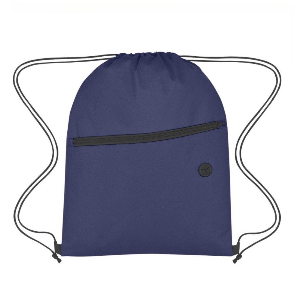 Zippered Drawstring Backpack