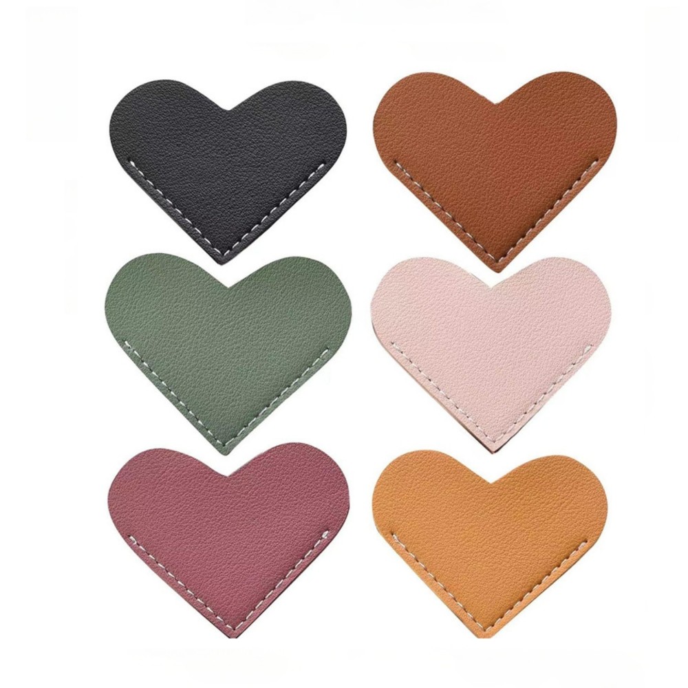 Heart-Shaped Leather Bookmark