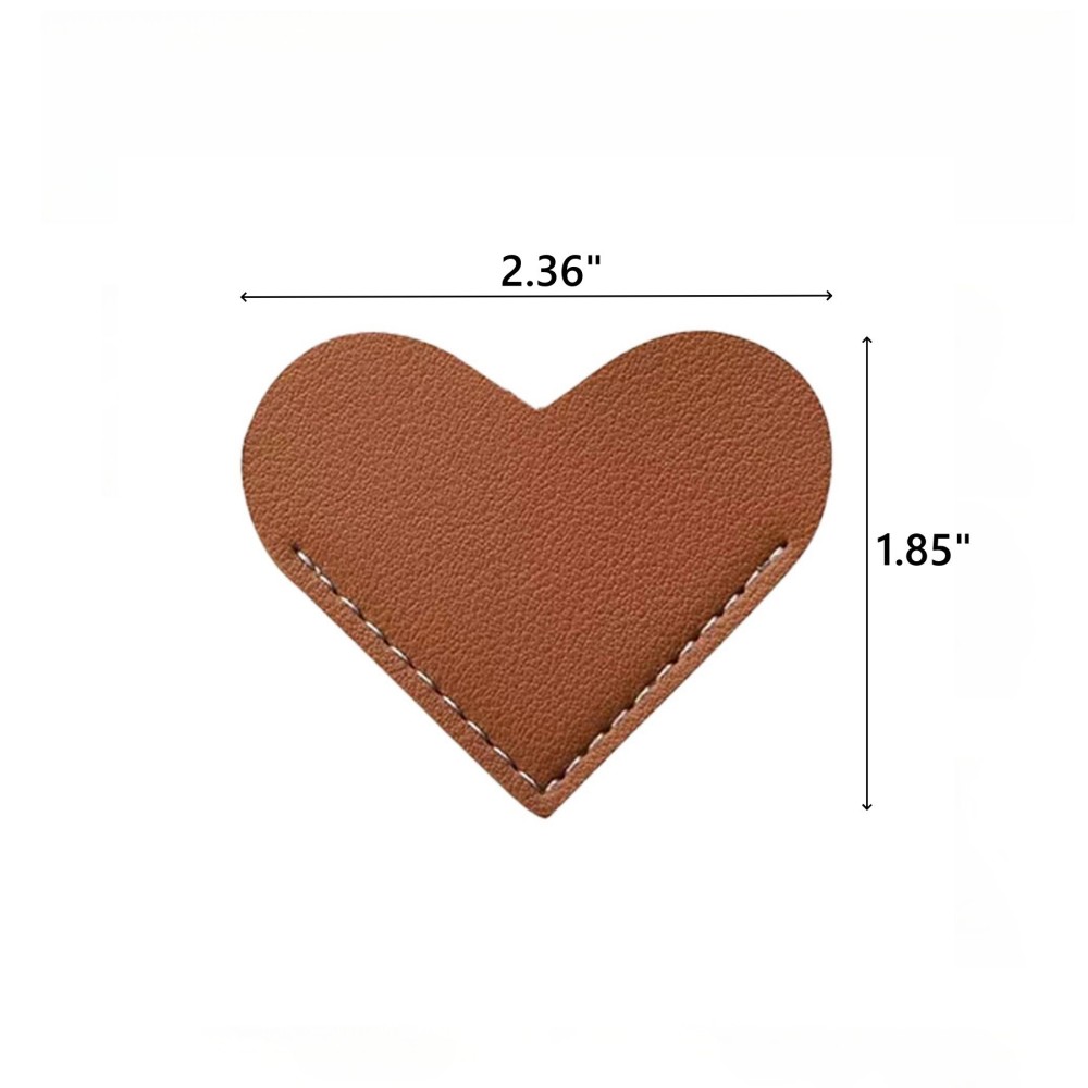 Heart-Shaped Leather Bookmark
