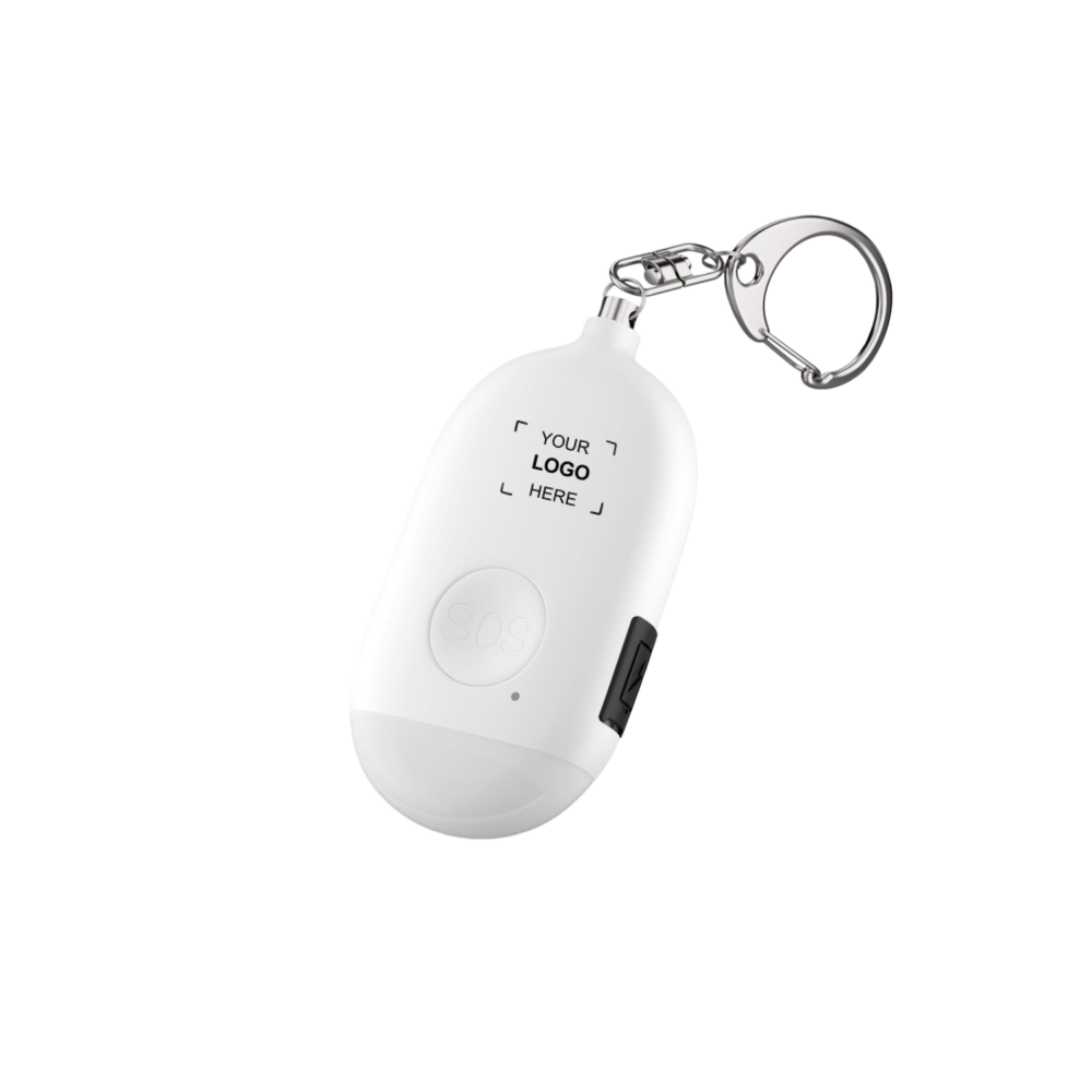 Personal Alarm Keychain with LED Flashlight