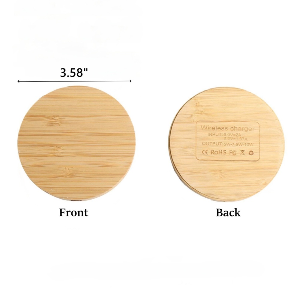Round Wooden Charging Pad