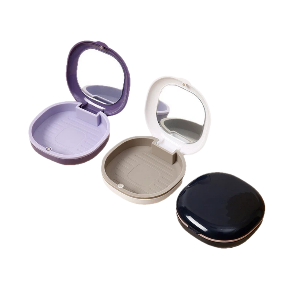 Detachable Dental Retainer Case W/Mirror