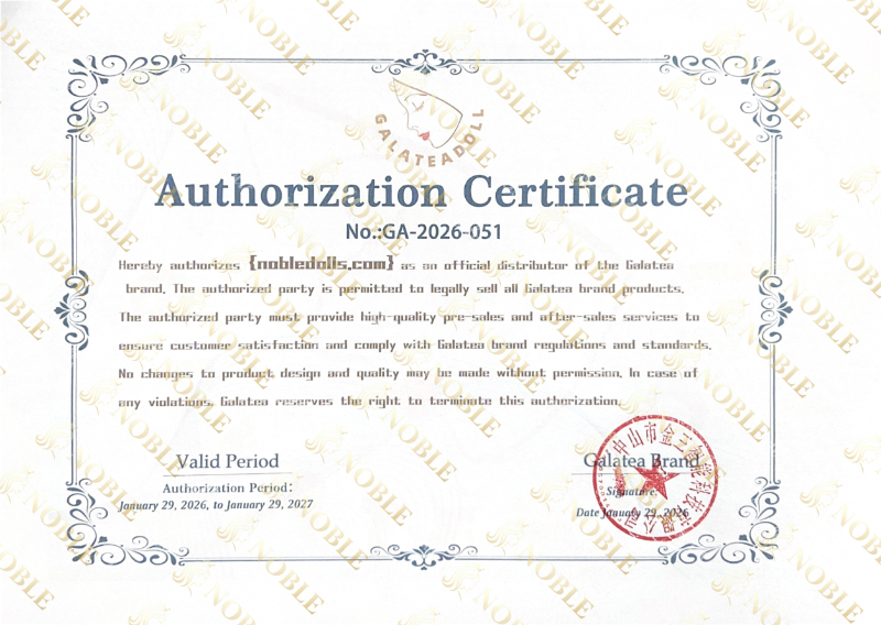 Galatea Doll Certificate