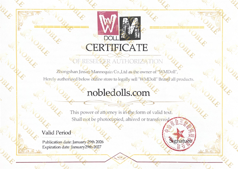 WM Dolls Certificate