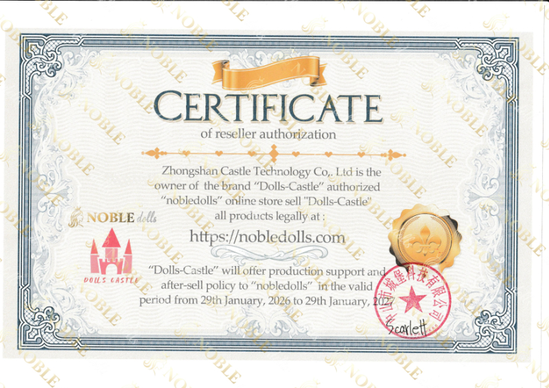 Dolls Castle Certificate