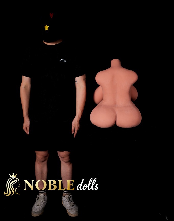 63cm  / 2ft Big Boobs S-TPE Sex Doll Torso #58, Black Skin Tone CMUSFD00022 [EU Stock]