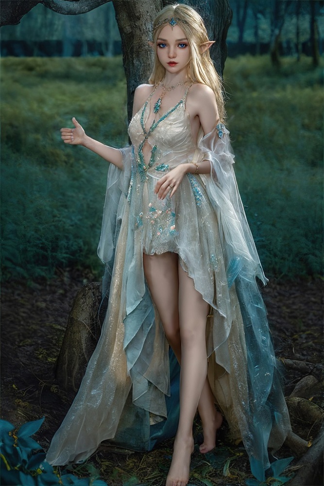 150cm / 4ft11 Silicone EIf Silicone Sex Doll Carrie with Head #M8 (Movable Jaw) [EU Stock]