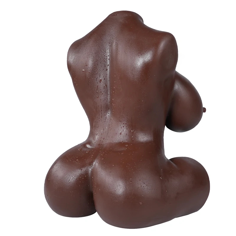 Tantaly 32cm/(1ft) 8lbs Mini Affordable TPE Sex Doll Torso Selena, Ebony Skin, Fast Shipping [US Stock]