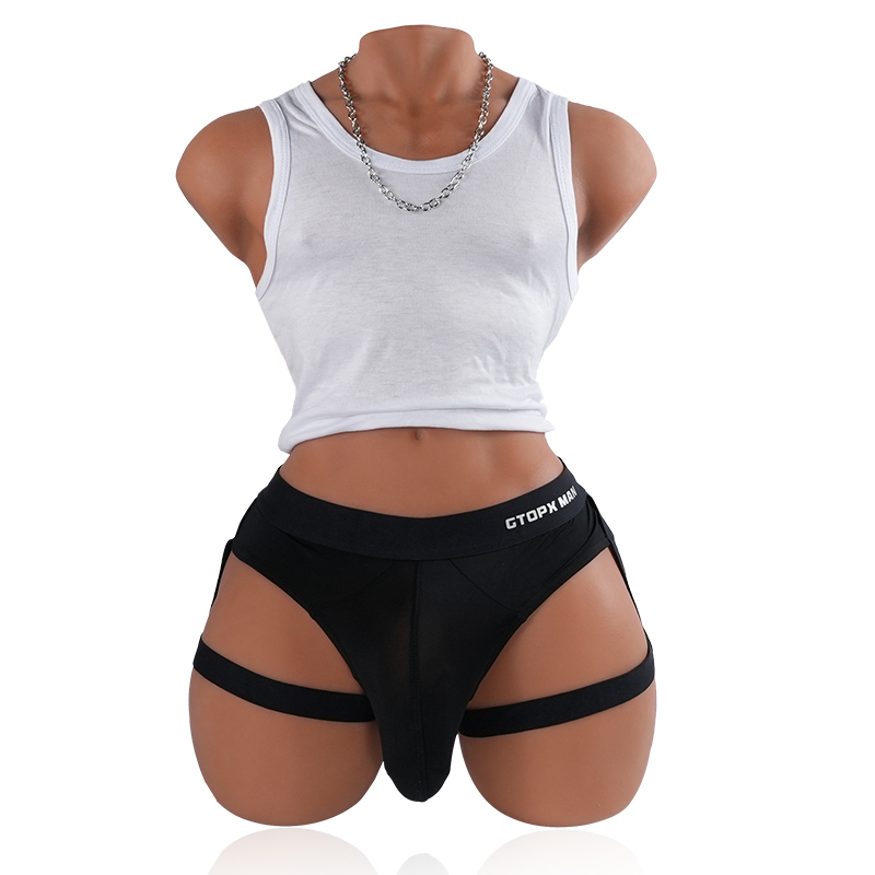 Tantaly 60cm/(1ft12) 33.7LB TPE Male Realistic Sex Doll Torso with Big Dick Mark, Wheat Skin , Fast Shipping [EU Stock]