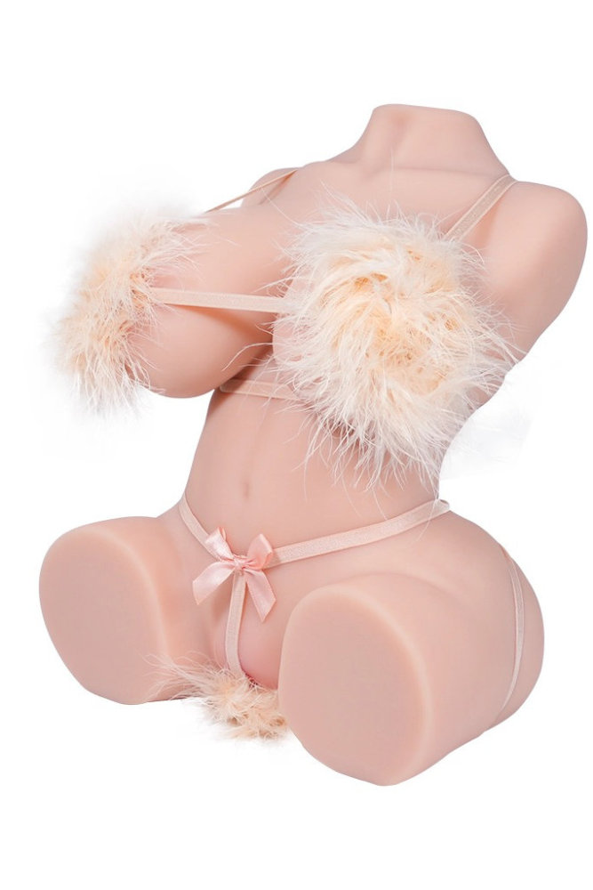 Tantaly 32cm/(1ft) 8lbs Mini Affordable TPE Sex Doll Torso Selena, Fair Skin, Fast Shipping [US Stock]