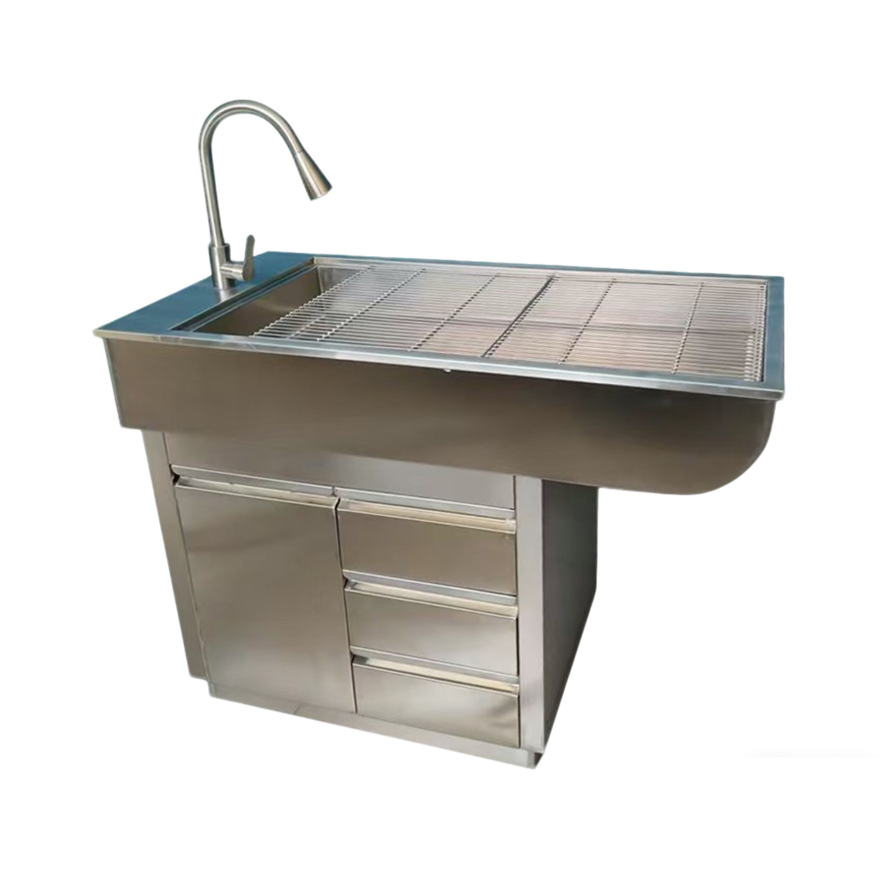 Stainless steel disposal table
